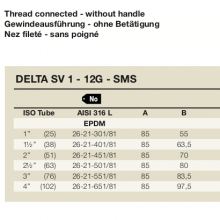 APV Valve Delta SV-SVS Spec 4