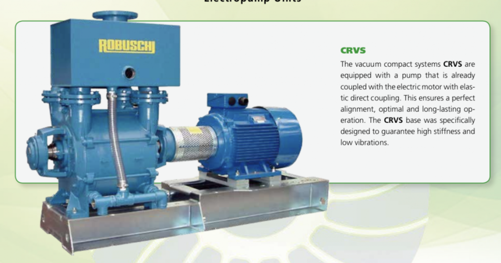 Robuschi Liquid Ring Vacuum Pump RVS Series PT. Thema Artha Perkasa